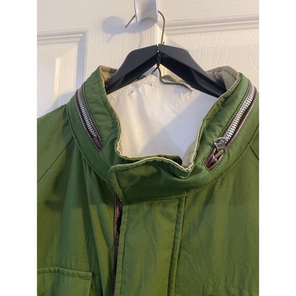 Orvis Jacket Lady Large Barn Chore Hood Green Zip-Up Utility Raincoat Pockets XL - Picture 4 of 16